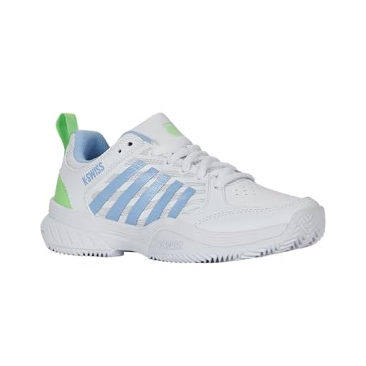 K-Swiss Women's Court Express 2 Tennis Shoe, Wht Dutch Canal Green, 39 EU