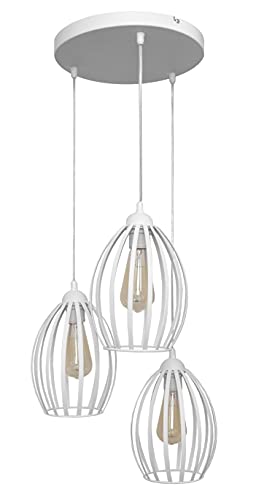 Image of Helam Dali Cluster Pendant Ceiling Light White 38cm