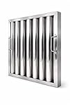 Commercial Kitchen Grease Filter, Stainless Steel Baffle, 495x495mm, Canopy Hood Compatible