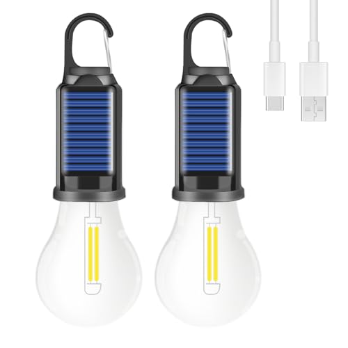 FIELDSPARK Solar Light Bulbs 2 Pack