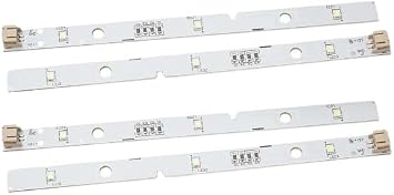 2/4Pcs LED Light Bar Strip & Cover,Replacement LED Light Strips Fits For Rongsheng/Hisense Refrigerator,LED Light Strips MDDZ-162A 1629348 4PCS