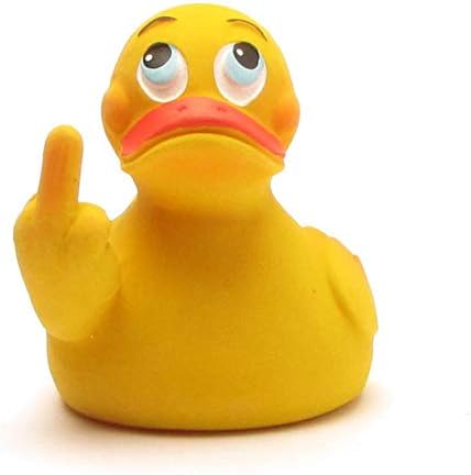 Rubber Duck The Finger | Bath Duck | L: 8 cm