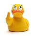 DUCKSHOP I Stinkefinger Quietscheentchen I Badeente I Latex I ca. 7,5 cm lang