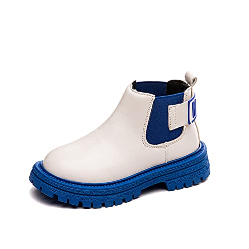 Mnplciea Boys Girls Waterproof Ankle Boots Kids Winter Outdoor Fashion Flat Combat Boots(Toddler/Little Kid/Big Kid)