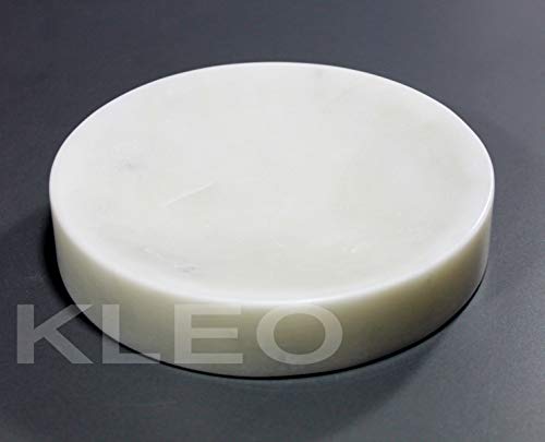 KLEO Natural Stone Soap Dish Soap Holder Bath Accessories for Bathroom, Tub or Wash Basin Accessories (White)