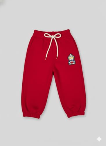 Image of A.T.U.N. (ALL THINGS UBER NICE) Boys Premium Cotton Jogger Pants with Elastic Waist & Adjustable Drawstring | Soft Touch Applique Detail Comfortable Bottom Wear for Kids