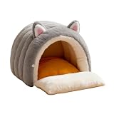 Protección contra el Aire Frío: Esta cama para gatos incorpora un diseño de semi-cerrado que aísla de las corrientes de aire frío, asegurando calor ininterrumpido y protegiendo a tu felino de temperaturas extremas. Crea un refugio en interiores donde las mascotas pueden relajarse mientras disfrutan del acolchado mullido del revestimiento suave acolchado, perfecto para uso durante todo el año en ambientes frescos, ofreciendo un espacio seguro y aislado.