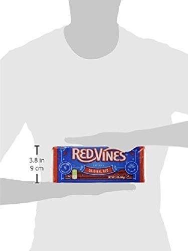 Vista 9 de Red Vines Regaliz, sabor rojo original, bandeja de 5 onzas, giros de caramelo suaves y masticables