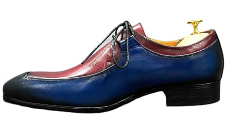 Santimon Mens Oxfords Formal Dress Genuine Leather Handmade Casual Derby Wedding Tuxedo Fashion Walking Shoes for Men2