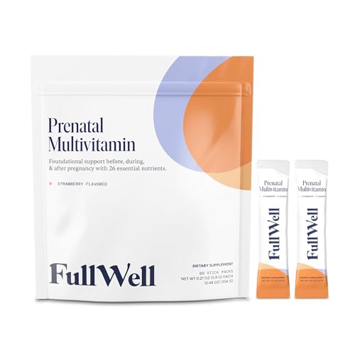 Image of FullWell Prenatal Multivitamin Strawberry Stick Packs, 60 Ct (30 Servings)