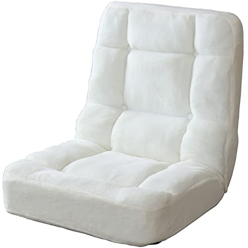 DORIS ドリス 座椅子 イス 折りたたみ あぐら座椅子 ハイバック クッション かわいい 大きめ 寝れる アイボリー タンザ【16029】