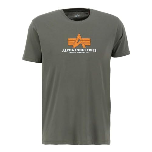 Alpha Industries Camiseta de Caucho Basic T para Hombre Dark Olive