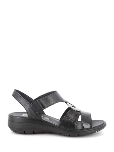 Sandale en cuir Enval Soft noir 5778600, l'excellence du confort italien