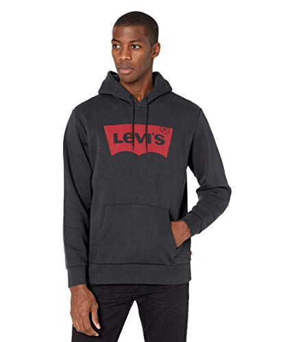 Levi's Men's Graphic Hoodies, Jet Black, Medium