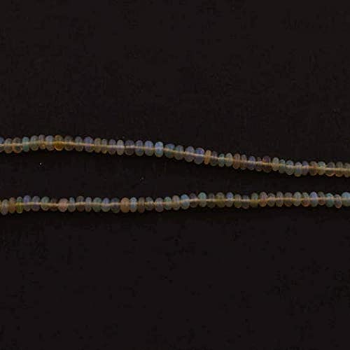 Opale éthiopienne naturelle perles rondelles lisses 3-4mm pour réparer vos bijoux