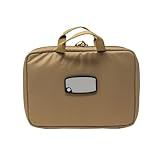 GRITR Double Handgun Sleeve – Tactical Soft Gun Case with ID Patch & Lockable Zippers – Compact Gun Pouch for Handguns and Ammo, Perfect for Gun Storage & Transport, Tan