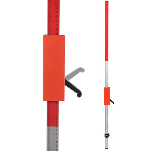 SMTOER Adjustable Grade Rod for Laser Level with Quick-Release Receiver