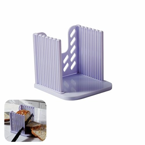 Adjustable Bread Slicer Guide - 4 Thickness Settings for Perfect Homemade Bread Slices, Food-Grade ABS Toast Cutter with Crumb Tray, Multi-Purpose Kitchen Tool for Bread, Cheese, Fruits & Vegetables