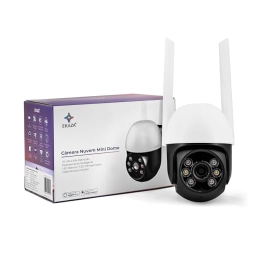 EKAZA Câmera de Segurança Inteligente Wi-Fi, Nuvem, Compatível com Google Assistente e Alexa – EKJS-T1268