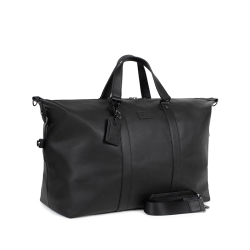 Hexagona Homme Paris Sac dos pour Homme Collection CONFORT Noir en Cuir de vachette grain, Noir, Taille unique EU