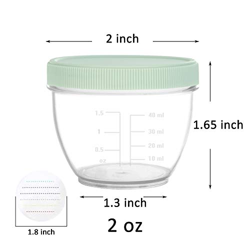 Youngever 18 Sets Baby Food Storage, 2 Ounce Plastic Baby Food Containers With Lids And Labels (Urban Colors) #TOP1
