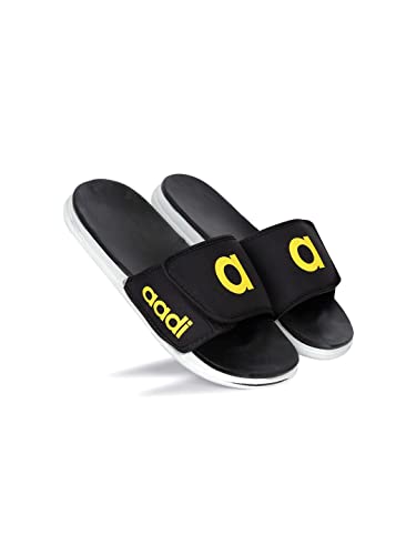 Image of AADI Men's Synthetic Leather Daily Casual Sliders /Flip Flop & Slippers