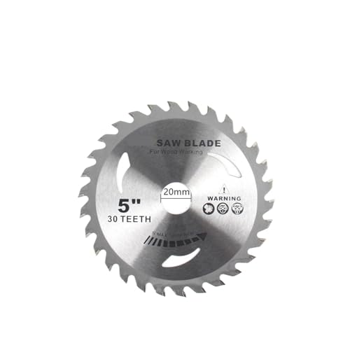 4-9inch Alloy Woodworking Double Side Saw Blade Circular Cutting Disc Rotating Drilling Tool for Wood Plastic Aluminum and Steel(125x1.6x20x30T)