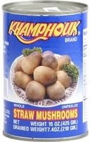 Straw Mushroom (Unpeeled) - 15oz (Pack of 1)