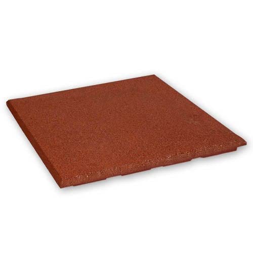Dalles en caoutchouc 20 mm - 1 m2 (4 carreaux de 50 x 50 cm) - Rouge
