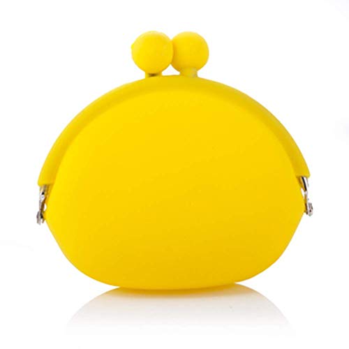 Preisvergleich Produktbild Lounayy Frauen Geldbörse Niedlichen Silikon Runde Geldbörse Basic Mode Brieftasche Weichgummi Mini Schlüssel Tasche Für Mädchen Kinder Einfarbig Haspe Tasche(Rose) Sale Burobedarf Täglich Gebrauch Pro