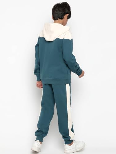 Image of Li'l Tomatoes Boys Fleece Winter Tracksuit Set | Full Sleeve Sweatshirt & Track Pant | Soft & Warm | 7-16 Years