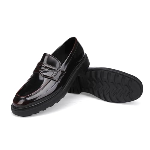 Luxury Leather Loafers for Men,Slip on Penny Loafers Dress Shoes for Men3