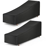 F Fellie Cover Patio Chaise Lounge Cover, 82-inch Lounge Chair Cover, Water Resistant Lounge Covers