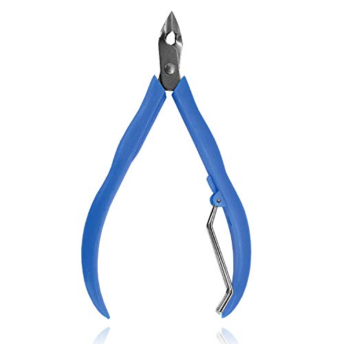 Cuticle Nippers in Stainless Steel with ergonomic plastic handles, Model 611 manufactured by PS STAR, Nail Art Tools, Perfect for cuticle care and manicure in Fingernails and Toenails.