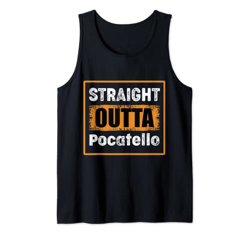 Straight Outta Pocatello Idaho USA rétro vieilli vintage Débardeur