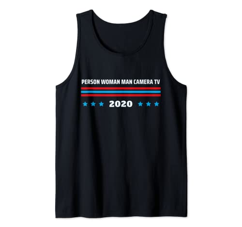 Persona Mujer Hombre Cámara TV 2020 Elección Campaña Regalo Camiseta sin Mangas