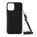 Produktbild YMCASE Handykette für iPhone 13 Pro Max PU-Leder Hülle- Handyhülle mit Band zum Umhängen - Hülle mit Kartenfach und Portmonee - Klapptasche Handytasche Case mit Kette Handy-Kette,Schwarz