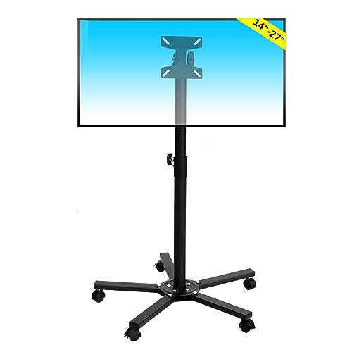 Soporte móvil para TV de 14 a 27 pulgadas, altura ajustable miniatura 1