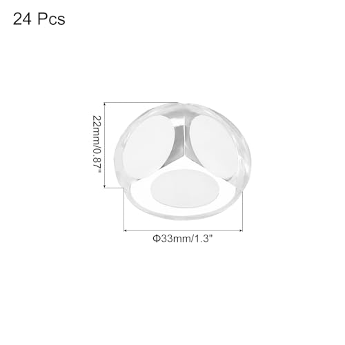 Image of MECCANIXITY 24 Pack Soft Corner Protector, PVC Round Table Corners Guards for Furniture Corner & Edge Safety Bumpers, Clear