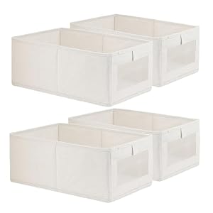 Fordonral 4er Leinen-Aufbewahrungsboxen Kleiderschrank-Organizer