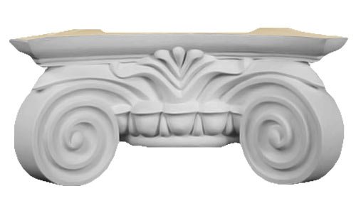 Decorative Interior Column - Half Capital Made from Dense Architectural Polyurethane Compound | for 9 Inch Shaft (One Half Included)