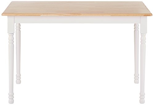 Coaster Damen Rectangle Dining Table Natural Brown And White #TOP1