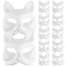 LUOZZY 12 Pcs Fox Mask Japanese Half Mask Blank DIY Mask Half Fox Mask Blank Props (Fox)
