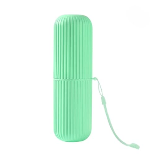 Porta Escovas Dente Pasta Dental Texturizado Guardar Para Viagem Escola Trabalho Ferias Estojo Organizador De Banheiro (Verde)