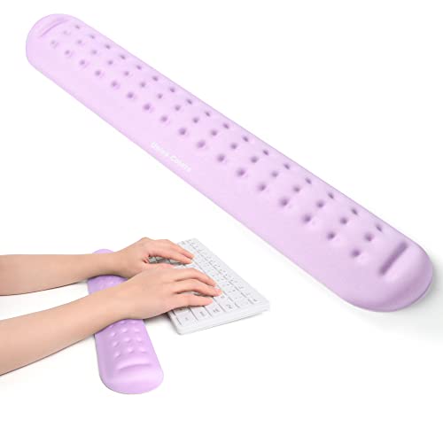 Univo Colors Upgraded Massage Bead Wrist Rest for Keyboard, Wrist Ergonomic Support, Made of Soft Memory Foam Gel, High Comfort Wrist Cushion for Laptop, Computer, Typing, Lavender Purple Wrist Pad