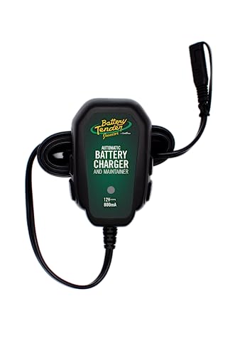 Battery Tender Junior 12V, 800mA Charger and Maintainer: Automatic 12V Powersports for Motorcycle, ATVs, and More - Smarter Than a Trickle Charger - 021-0328