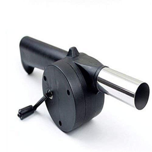 BBQ Fan Air Blower Manual Hand Crank Powered Barbecue Grill Tool Fire Starter for Outdoor Picnic Cooking Charcoal Campfire Fireplace (Pack of 1, Black)-image-47