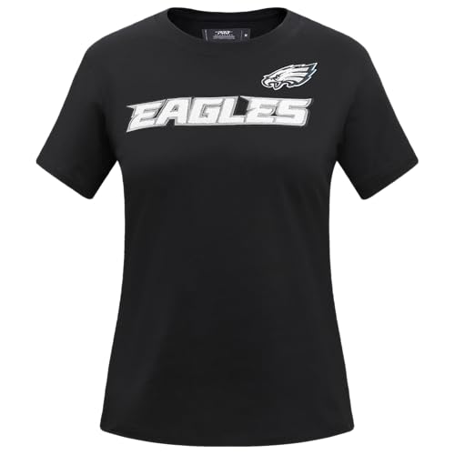 Pro Standard Womens NFL Philadelphia Eagles Classic Chenille Short Sleeve Slim Tee Black XL