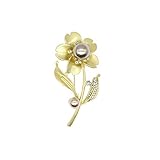 Diseño de moda clásico: estos elegantes broches florales de oro mate o plata mate para mujer pueden vestir cualquier atuendo (o solo un par de jeans) para el trabajo, boda, fecha y salida nocturna. También se puede utilizar como una adición a bufandas y sombreros.