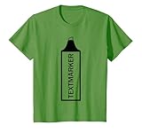 Textmarker Kostüm Karneval Stift Schule Lehrer Uni Büro T-Shirt